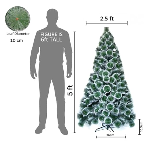 Northland Snow Pine Christmas Tree 5 Feet with Decoration, Heavy Bushy - Imported Quality - Xmas Tree Christmas Tree 5 Feet for Home, Church, Office, School, College (40 Pieces Big Decoration) - Image 4