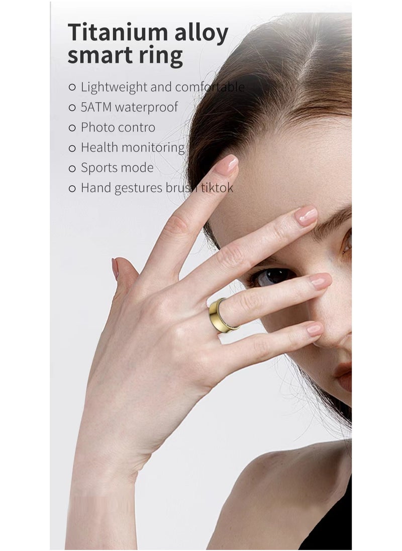 General Smart Health Ring for Heart Rate BlodOxygen Sleep Monitoring all Weather Motion Calculation 24-hour Health Monitoring Protect Your Health Bright Silver No.21  - Image 2