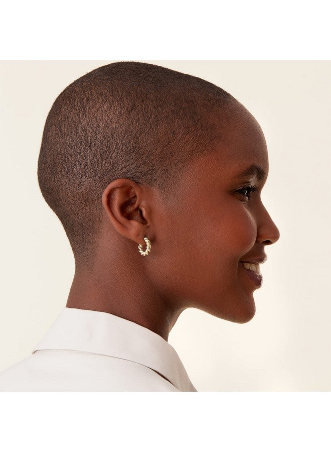 بافوا أقراط بافوي الدائرية المطلية بالذهب عيار 14 قيراطًا والمصنوعة من الذهب الوردي والذهب الأبيض والذهب الأصفر (16.00، ذهب أصفر) - Image 2