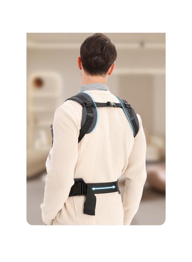GUCHIGU Hip Seat Baby Carrier with 4 Carry Positions | Baby Carrier with Hip Seat for 6 to 36 Months | Adjustable New-Born to Toddler Carrier | Max Weight Up to 20 Kgs - CRB3113A (Grey) - Image 4