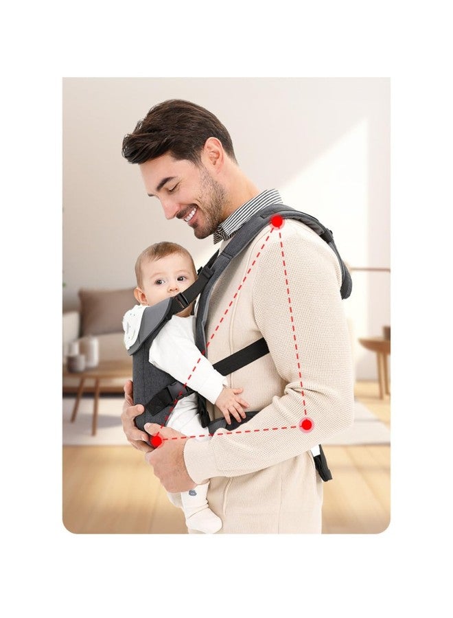 GUCHIGU Hip Seat Baby Carrier with 4 Carry Positions | Baby Carrier with Hip Seat for 6 to 36 Months | Adjustable New-Born to Toddler Carrier | Max Weight Up to 20 Kgs - CRB3113A (Grey) - Image 3