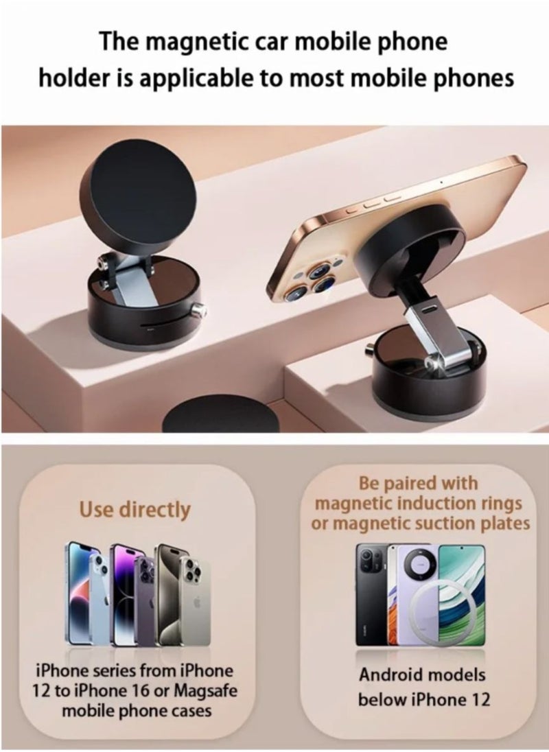 Generic ‏Magnetic car phone holder with foldable, adjustable and rotatable suction cup  - Image 2