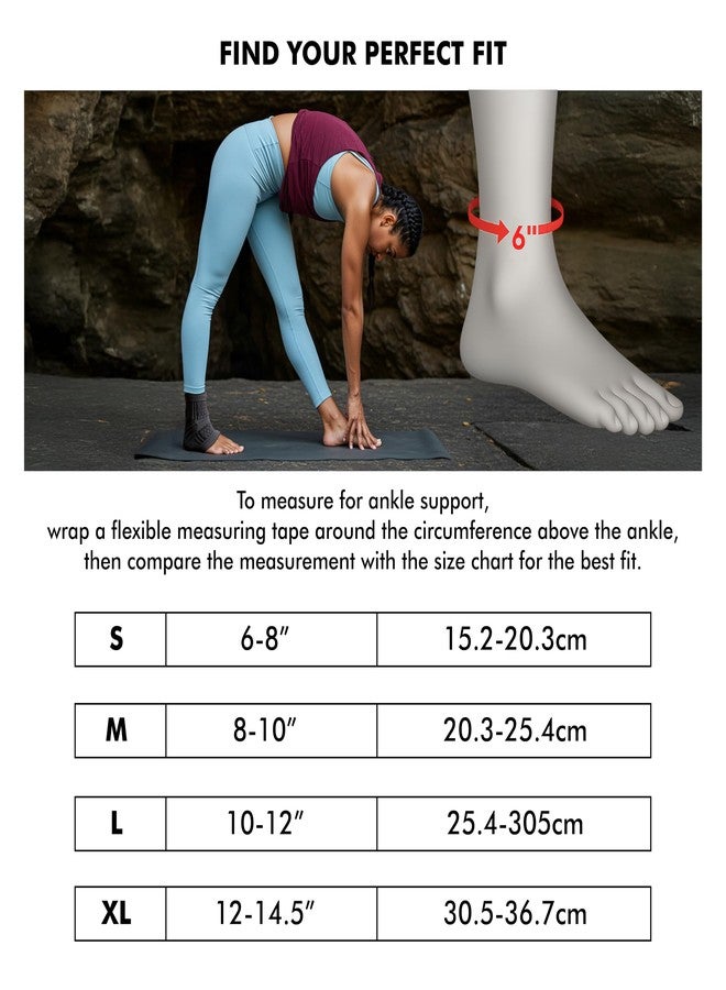 Solpro Anklo Jacquard Ankle Braces for Men & Women | Joint Stabiliser for All Sports, Gym & Rehab Workouts | Joint Pain Relief for Active Lifestyle Injury Recovery & Arthritis (Black/Dark Grey) - Image 4