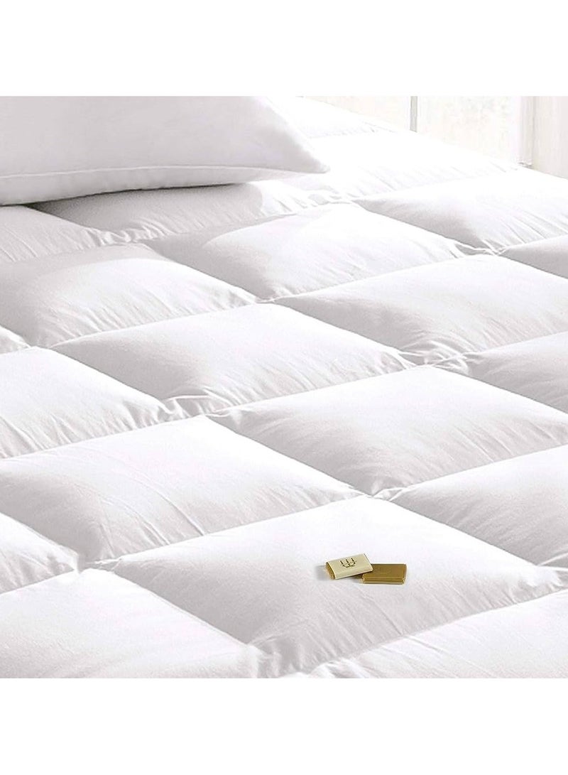 Kunzita Home Microfiber Mattress Topper with Elastic Corner - 120x200 cm - Image 4