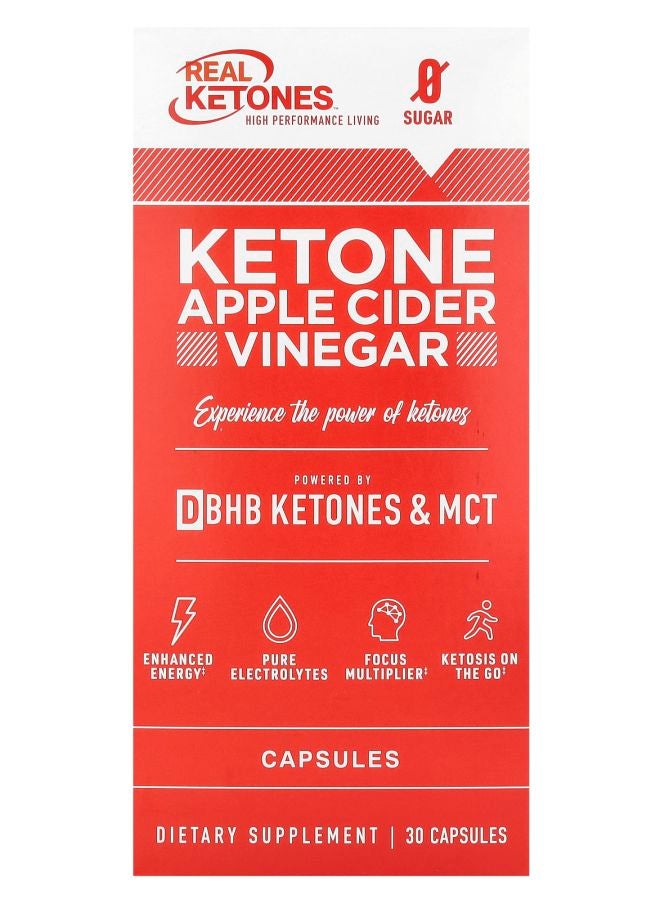 Real Ketones خل التفاح الكيتوني 30 كبسولة - Image 1