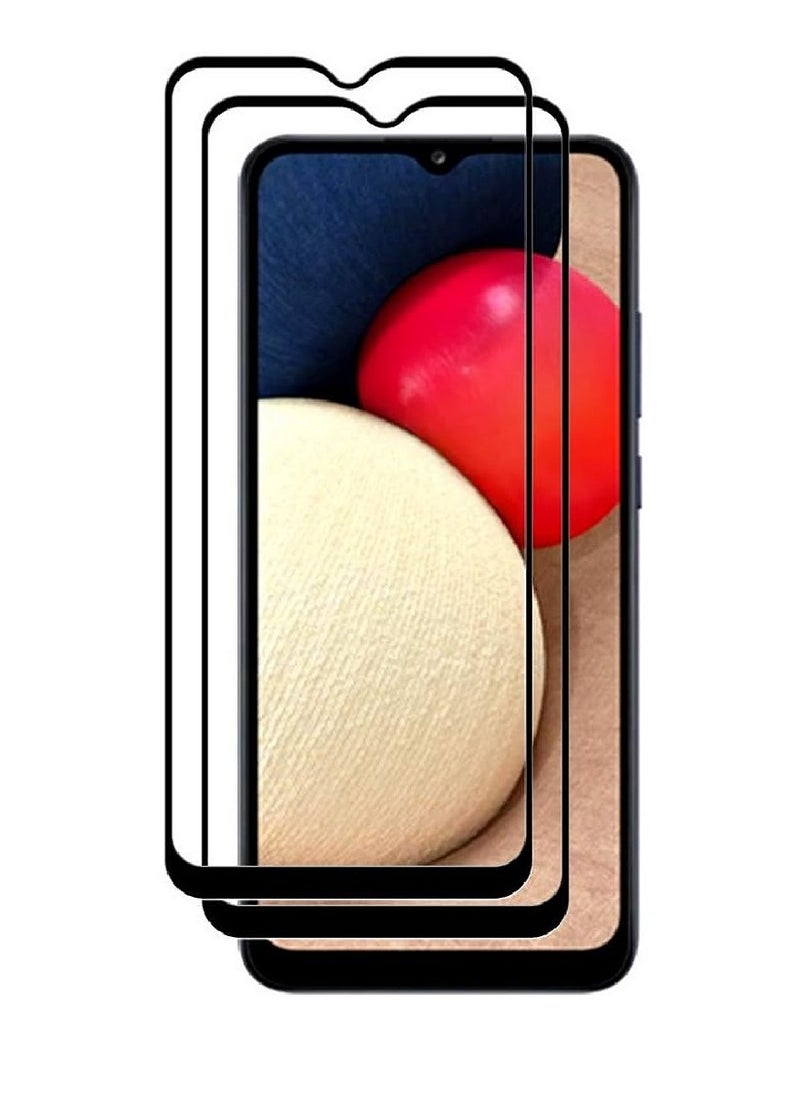 Super 2 Pieces Tempered Glass Screen Protector 5D Designed For Samsung Galaxy A02s Full Glue Edge to Edge Full Screen Coverage And Bubble Free - Image 1