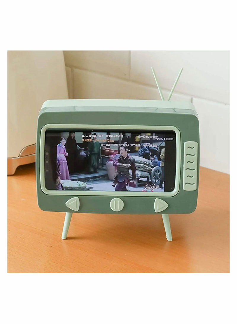 Y&D Creative Tissue Box Holder with Mobile Phone Stand Unique Fun TV Design Compatible All Phones for Bedroom Office Room  - Image 3