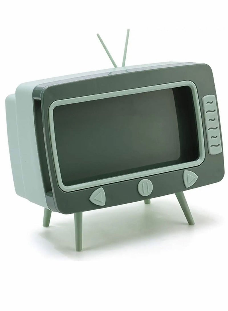 Y&D Creative Tissue Box Holder with Mobile Phone Stand Unique Fun TV Design Compatible All Phones for Bedroom Office Room  - Image 5