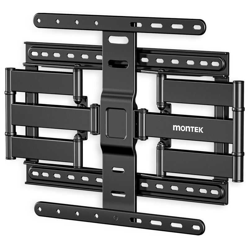monTEK 1.1" Ultra Slim TV Wall Mount for 37-75 Inch TVs, 132lbs Heavy Duty, 4X Weight Tested, Full Motion Articulating Bracket, Max VESA 400x400mm, Fits 16/18" Studs - Image 1