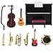JOINPAYA 12 Pcs Dollhouse Musical Instruments Decorations 112 Scale Miniature Violin Piano Trumpet Saxophone Electric Guitar Drum Tiny Christmas Instruments Set - Image 2