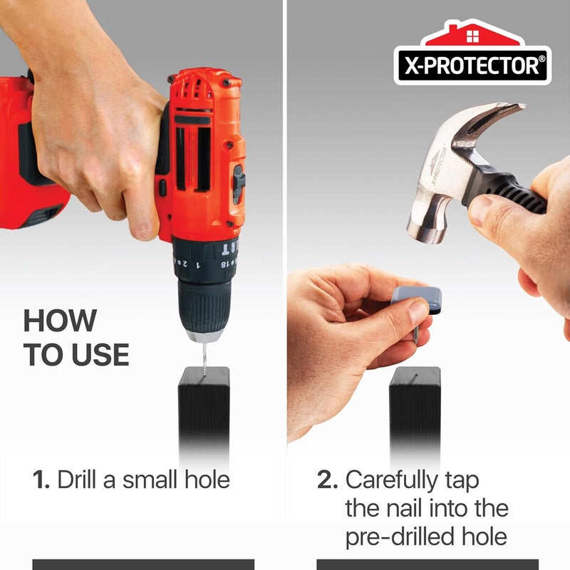 X-Protector Chair Glides – 1" Furniture Glides 24 pcs – Grey Nail-on Chair Sliders – Premium Chair Leg Floor Protectors – Slide Effortlessly with Chair Leg Pads That Protect Your Floor! - Image 5