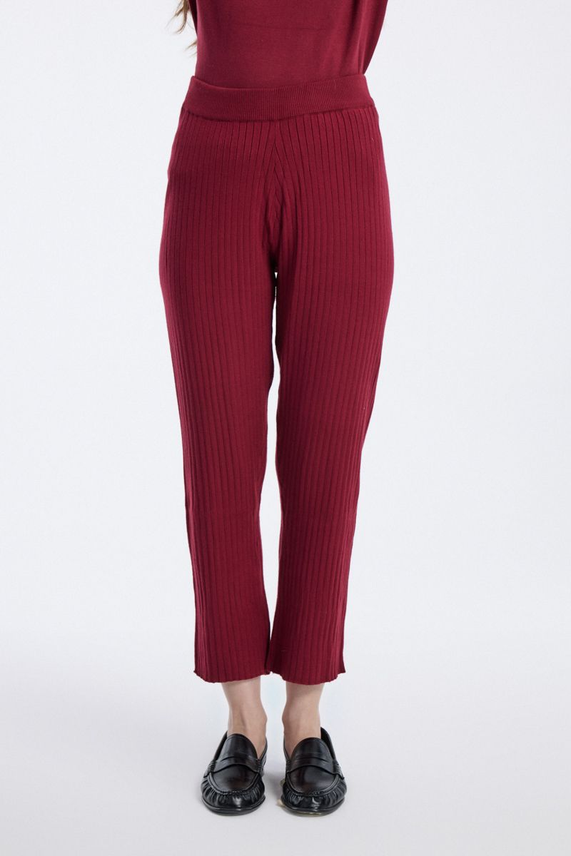 RINA Women Knit Ribbed Pants - Image 2
