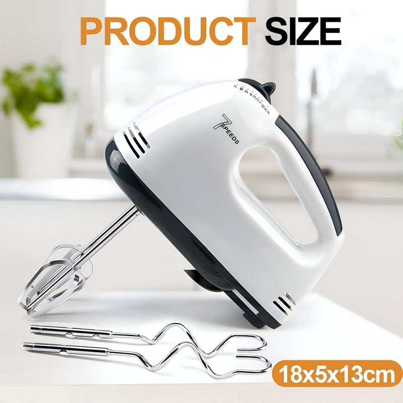 Hand Blender - 260W Electric Multifunctional Mixer with 7 Speed Controls, Durable Stainless Steel Beaters, Dough Hooks, Built-in Egg Separator for Efficient Household Baking Needs - Image 5