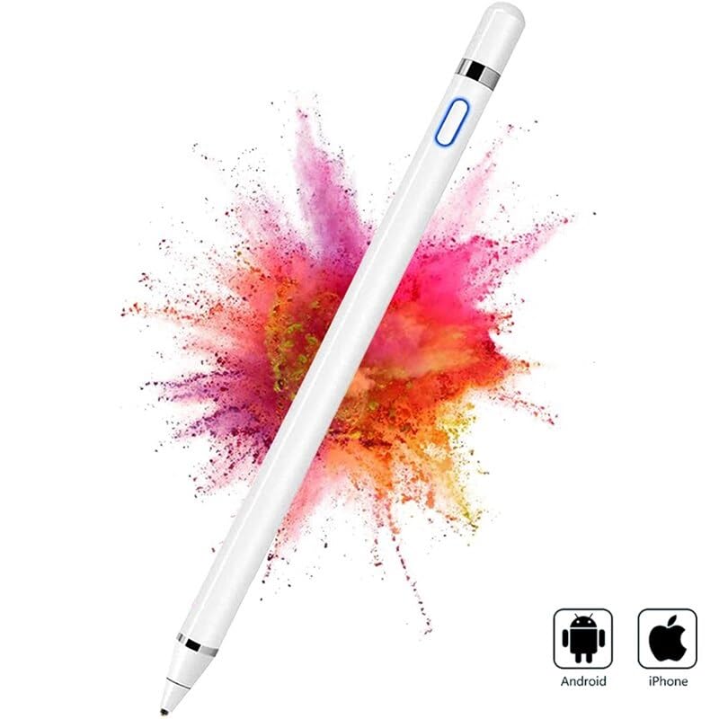 Mixoo Stylus Pens for Touch Screens, Universal Fine Point iPad Pencil with Magnetic Cap for iPad, iPhone, Android, Tablet and Other Capacitive Touch Screen, Stylus Pen for iPad in Writing (White) - Image 2