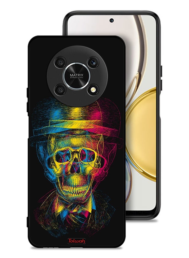 Honor X30 5G Protective Case Cover Skull Colorful Hat Fantasy Art
