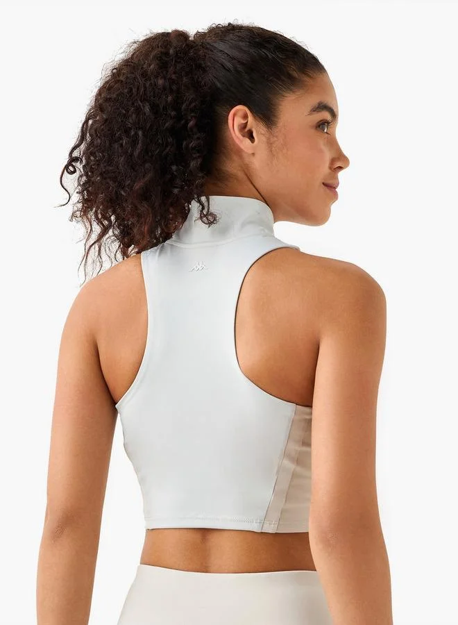 Kappa GREY Kappa Women High Neck Racerback Sports Bra for Women | Best Price UAE