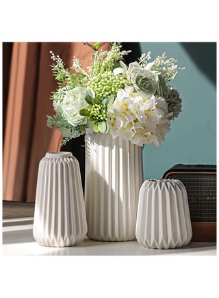 Set of 3 White Ceramic Vase Boho for Modern Home Decor, Nordic Minimalism Decor Office Entryway Living Room Centerpiece Table Decorations Vases - pzsku/Z546F0D056E8EE1545C7CZ/45/_/1712279287/11e126e0-7201-447b-a49c-da31ddcf5f85