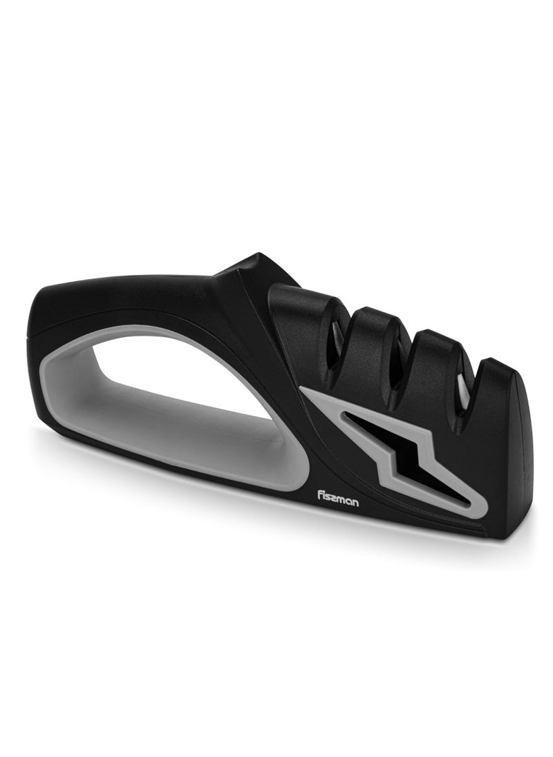 Fissman 4-in-1 Knife Sharpener, 3-Stage Manual Knife Sharpener and Scissors Sharpener — Ceramic Rods, Carbide Rods, Diamond Coated Rods  - Image 1