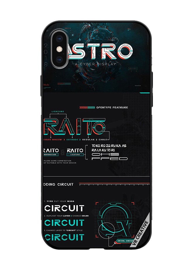 VR CREATIVE Protective Case Cover For Apple iPhone XS Max Raito Circuit Design Multicolour - Image 1