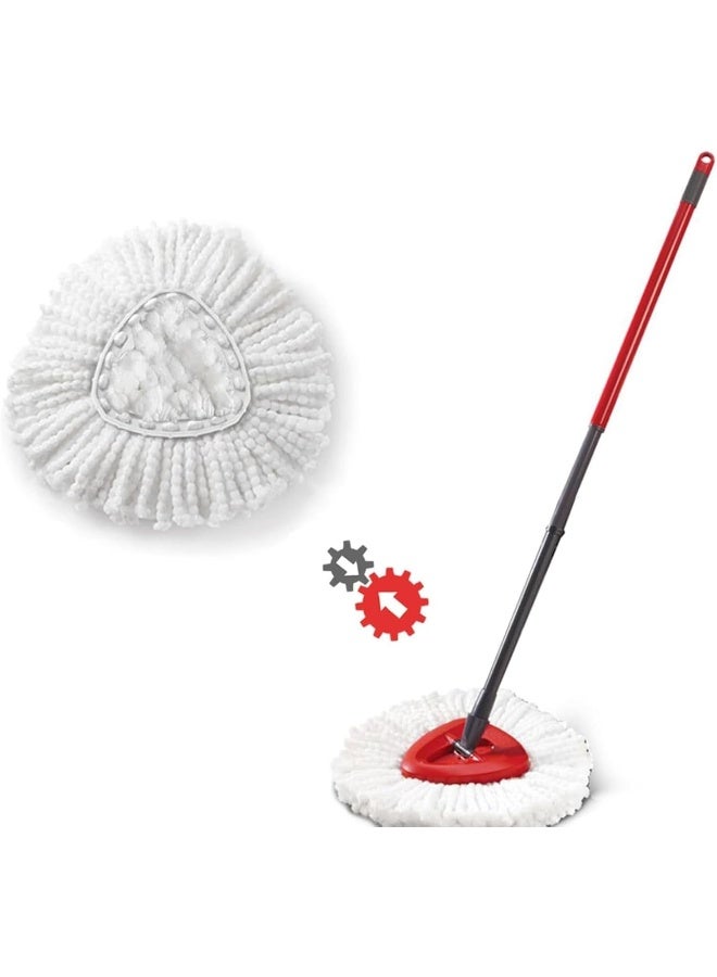 Zalcoon Spin Mop Heads Replacement Compatible with Vileda/O-cedar Easy Wring Spin Mop & Bucket System, O - Cedar Head Replacement for Floor Cleaning, Triangle Shape (2 Pieces) (White) - Image 3