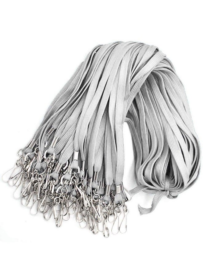 Bird Fiy Bird Fiy Bulk Lanyard 32" Flat Lanyards with Swivel Hook Attachment Lanyards with Clip (Gray)  - Image 1