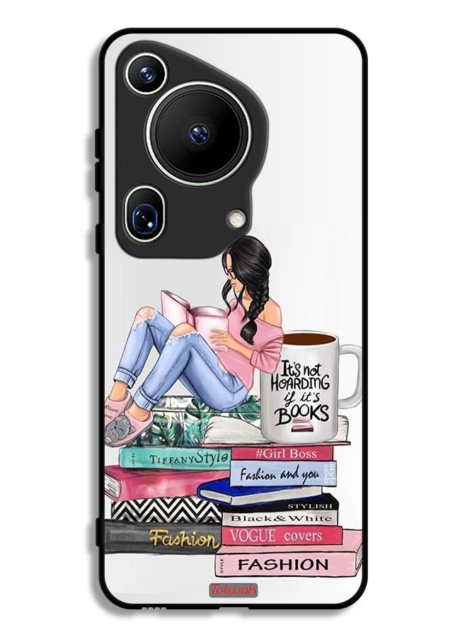 Tolwak Huawei Pura 70 Ultra Protective Case Cover Girl And Fashion Books Art - Image 1