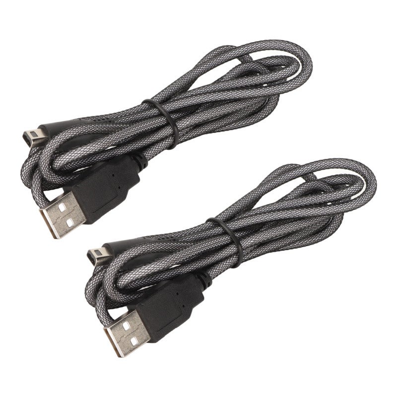 كابل شحن USB لـ 3DS: 2 قطع بطول 1.5 متر مع غلاف منسوج متين - شحن أثناء اللعب، كابل عالمي لـ 3DS مناسب لأجهزة العاب 2DS و 3DS XL و New 3DS و NDSI للاستخدام في المنزل وفي الرحلات الطريقية - Image 1