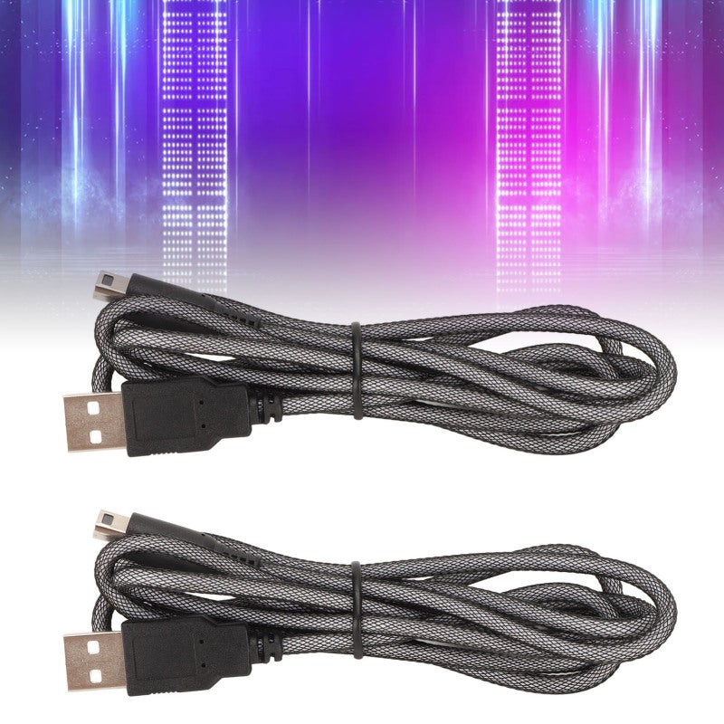 كابل شحن USB لـ 3DS: 2 قطع بطول 1.5 متر مع غلاف منسوج متين - شحن أثناء اللعب، كابل عالمي لـ 3DS مناسب لأجهزة العاب 2DS و 3DS XL و New 3DS و NDSI للاستخدام في المنزل وفي الرحلات الطريقية - Image 2