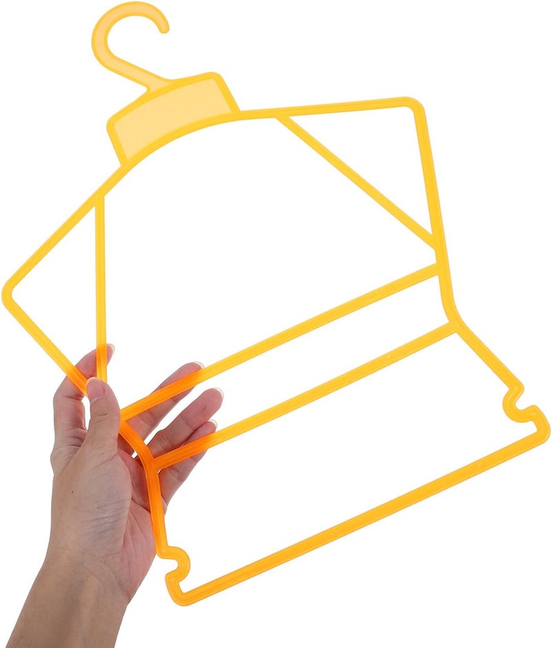 Generic 10pcs Plastic Hangers Small Clothes Hangers and Clothing Support Orange Laundry Organizer for Closet - Image 3
