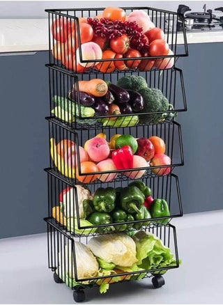 5-tier black metal fruit and vegetable rack, vegetable basket - pzsku/Z546F6D969383E6D484B3Z/45/1747067839/076a8771-8b2c-42d4-85c3-2039df08e606