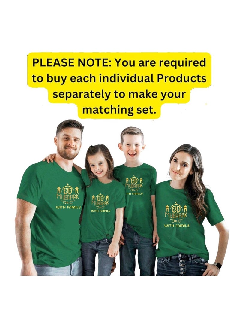 PRINTSHOP4ME Ramadan Family Matching T-Shirts For Men,Women And Kids–Festive Eid Mubarak Short Sleeve Round Neck Cotton T-Shirts–Perfect For Ramadan - Image 2