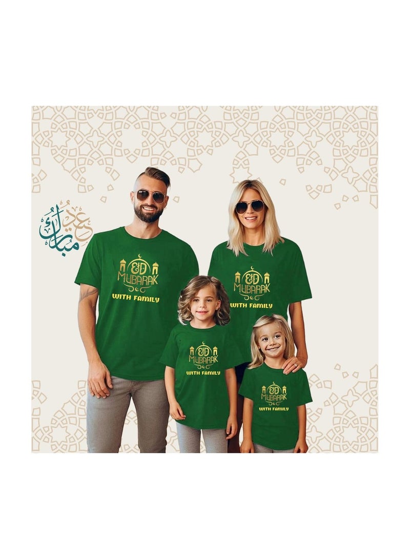 PRINTSHOP4ME Ramadan Family Matching T-Shirts For Men,Women And Kids–Festive Eid Mubarak Short Sleeve Round Neck Cotton T-Shirts–Perfect For Ramadan - Image 4
