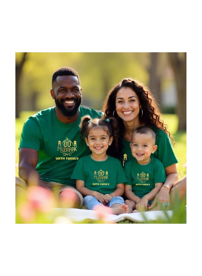 PRINTSHOP4ME Ramadan Family Matching T-Shirts For Men,Women And Kids–Festive Eid Mubarak Short Sleeve Round Neck Cotton T-Shirts–Perfect For Ramadan - Image 5