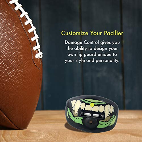DAMAGE CONTROL Pacifier Mouthpiece – Football Mouthguard with Helmet Strap, Protects Teeth, Jaw & Mouth – Mouth Piece for Sports, No Boiling, Allows Airflow – Gear for Adults & Youth (Monster) - Image 5