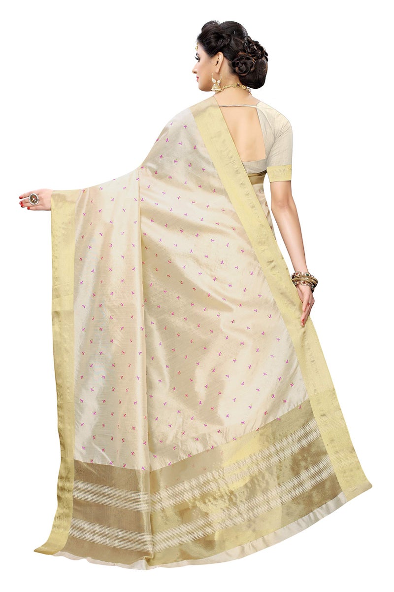 Yashika Women's Cotton Blend Printed Saree With Blouse Piece(SDPL-KERALA TIKKI) - Image 4