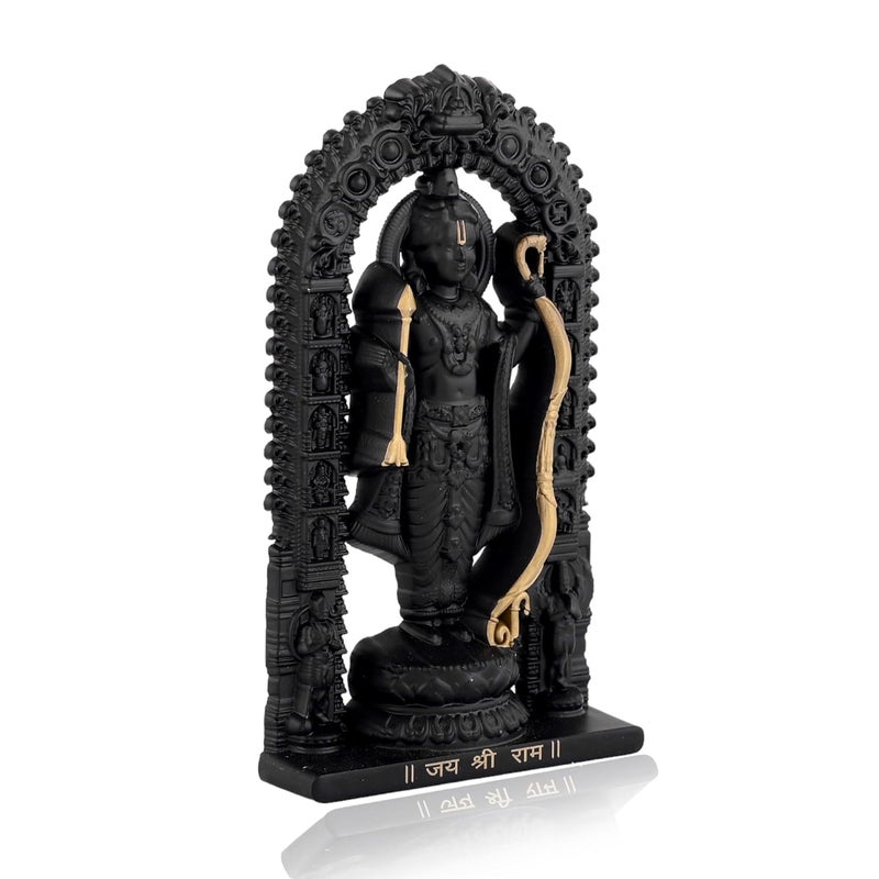 Craftam Metal Shree Ram Lalla Murti in Ayodhya Mandir Ramlalla Temple Idol Ram Lalla Statue for Pooja Home Decor Hight 45 Inch Black - Image 4