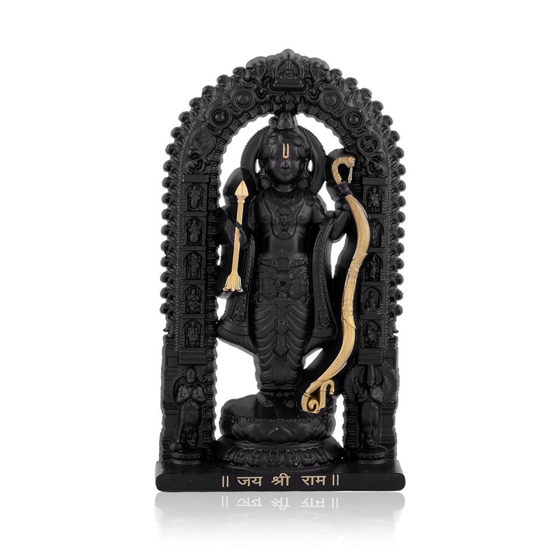 Craftam Metal Shree Ram Lalla Murti in Ayodhya Mandir Ramlalla Temple Idol Ram Lalla Statue for Pooja Home Decor Hight 45 Inch Black - Image 2