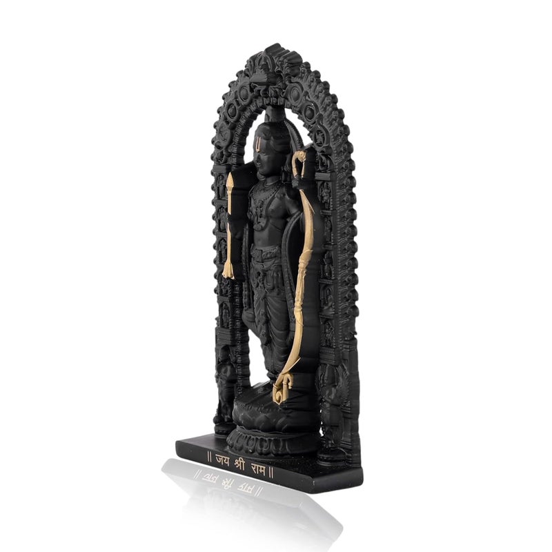 Craftam Metal Shree Ram Lalla Murti in Ayodhya Mandir Ramlalla Temple Idol Ram Lalla Statue for Pooja Home Decor Hight 45 Inch Black - Image 3