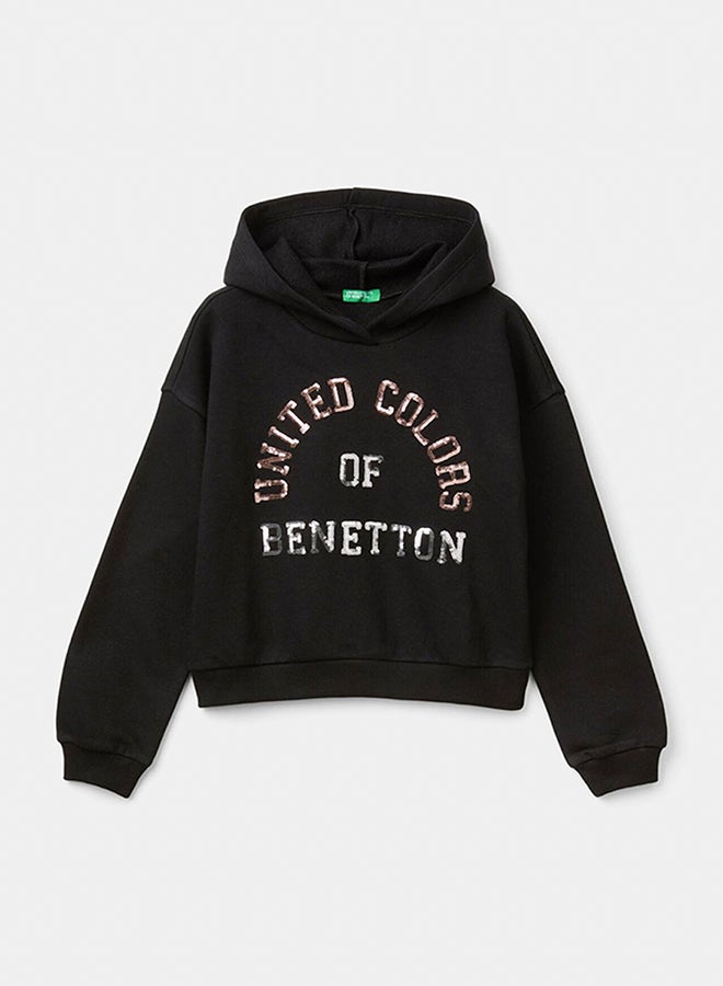 بينيتون بنات هوديي مع الترتر - Image 1