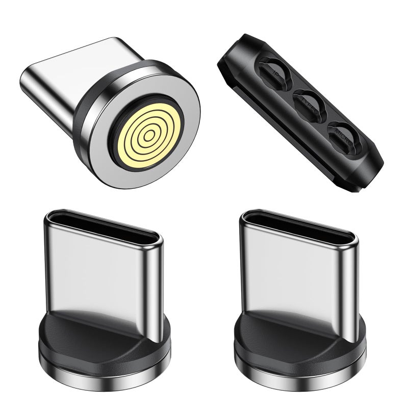 VAFOTON 9Pin 60W/100W Type C Magnetic Tips/Quick Charge Magnetic Adapter [3pcs], Magnetic USB C Charging Cable Connectors/Heads for Type C Devices - Image 1