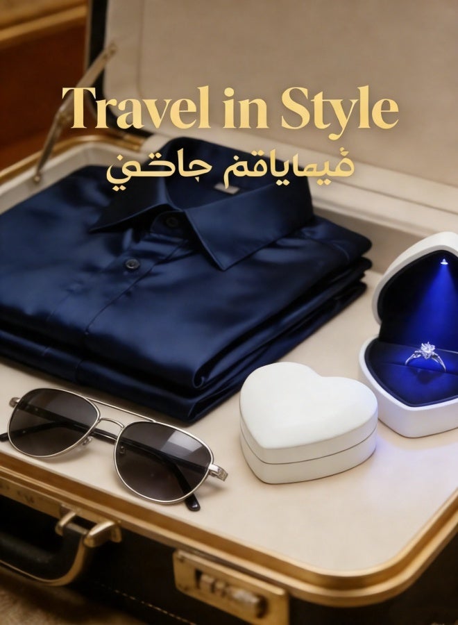 Heart Shaped Ring Gift Box with LED Light, Velvet Earrings Jewelry Case with Light, Jewellry Display Box for Wedding, Engagement, Proposal, Birthday and Anniversary (White) - Image 5