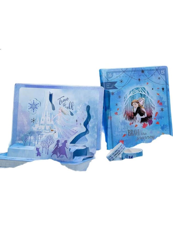 Disney Planner Gift Box Set, Popular Instagram-Style Girly Notebook, Student Notebook Stationery Set, Children'S Birthday Gift For Girls, Elsa Princess Light Blue - Image 3