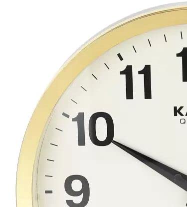 Kadio Analog 28 cm X 28 cm Wall Clock (Beige, with Glass, Standard) - Image 5