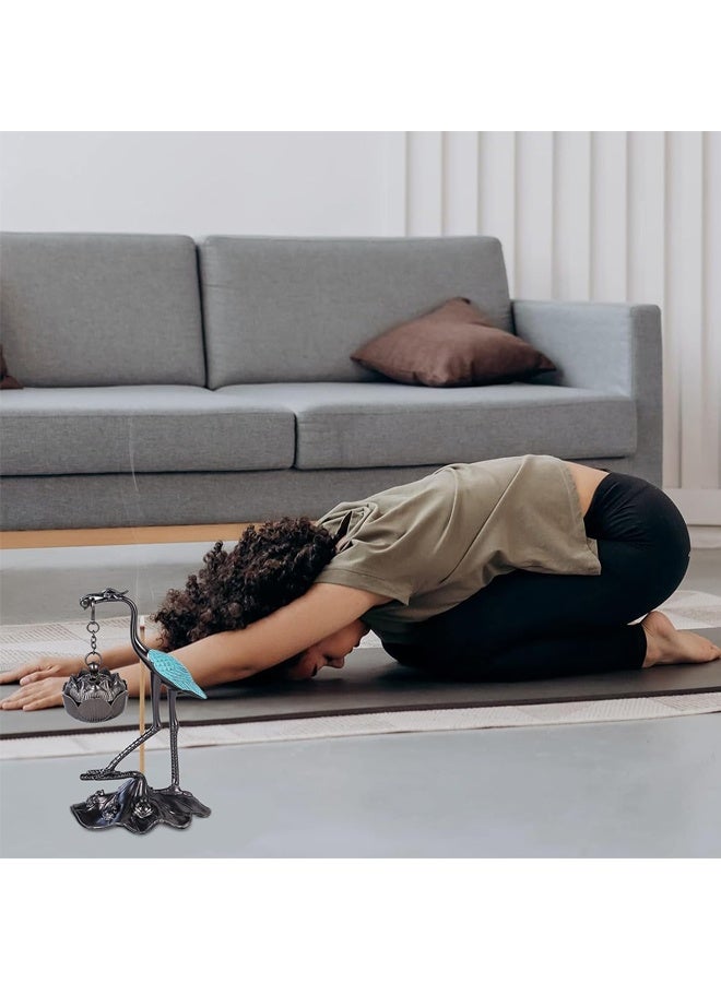 هومستر رافعة معلقة محرق البخور ، 2 في 1 حامل عصا البخور والناشر ، لوتس جوف معلقة كرة محرق البخور ، لليوغا والتأمل - Image 4