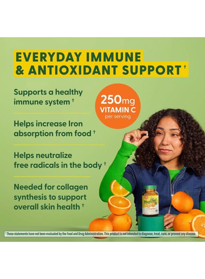 MegaFood مكمل دعم المناعة النباتي المعقد C مع فيتامين C 250 ملغ، مصنوع من طعام حقيقي بما في ذلك البرتقال، التوت البري والأرز البني، خالي من الغلوتين، كوشير - 180 قرص، 180 حصة - Image 3