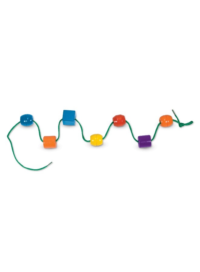 Melissa & Doug Primary Lacing Beads - Wooden Educational Skill-Building Toy - Image 1