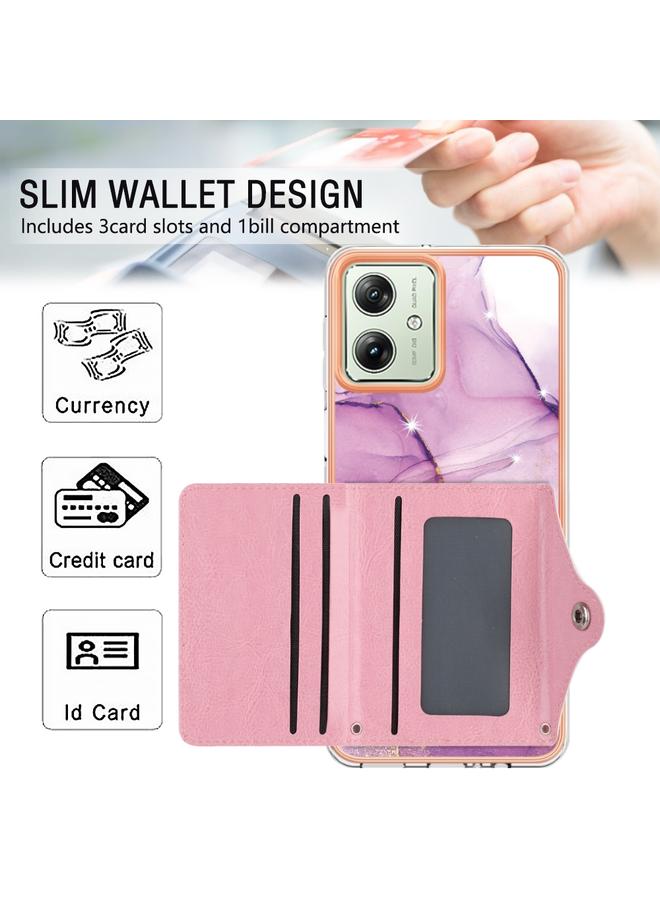 erorex Case For Motorola Moto G54 Marble Pattern IMD Card Slot Phone Case - Image 4