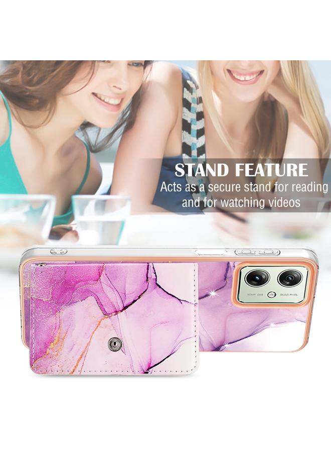 erorex Case For Motorola Moto G54 Marble Pattern IMD Card Slot Phone Case - Image 5