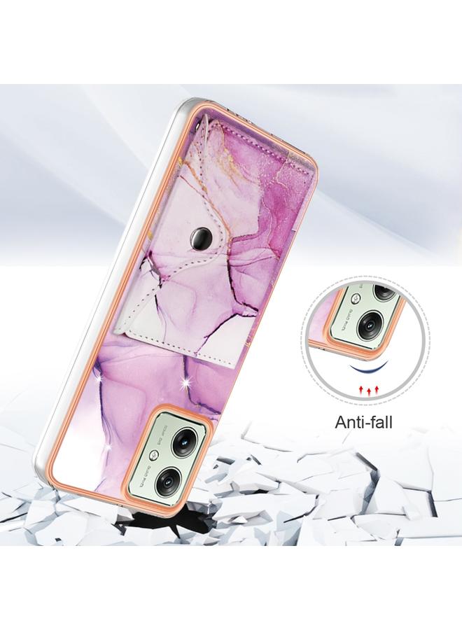 erorex Case For Motorola Moto G54 Marble Pattern IMD Card Slot Phone Case - Image 2