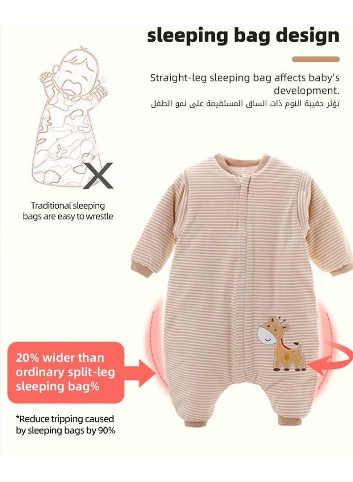 HOOKOR Baby Sleep Sack, Soft Baby Sleeping Bag, Swaddling Blanket, Swaddle Wrap, Pure Cotton Wearable Blankets with Removable Sleeves and Legs, Easy Zip Access Nappy Change, for Newborn Babies 1-3 Years - Image 5